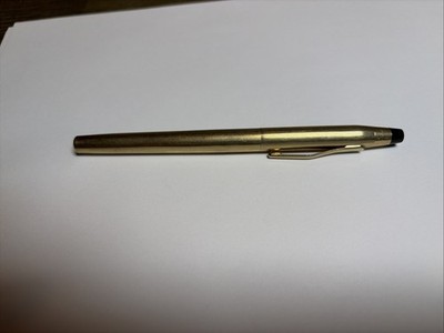 CROSS PEN LARGE 1/20 10K Gold Filled Find Point Blue Ink