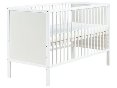 Minimalistisches Babybett für Kinderzimmer 60 x 120 cm Standardgröße mit höhenve