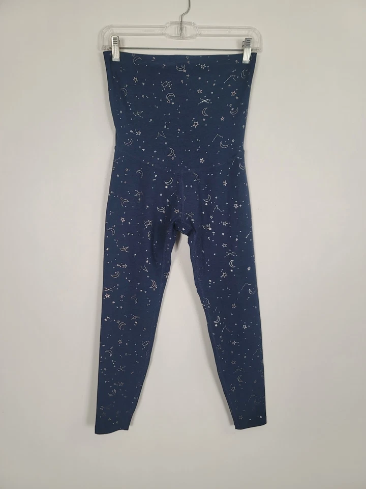 Beyond The Bump Love The Bump Softshine Yoga Tight Leggings Pants Medium Blue - Image 3 of 4