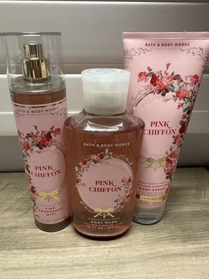 Bath & Body Works Pink Chiffon Body Mist Shower Gel & Body Cream
