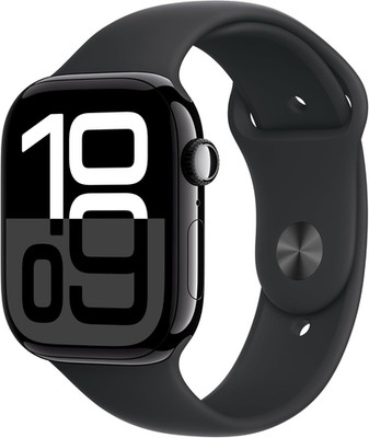 Apple Watch Series 10 46mm Jet Black Aluminum w/ Black Band GPS/Cellular Used