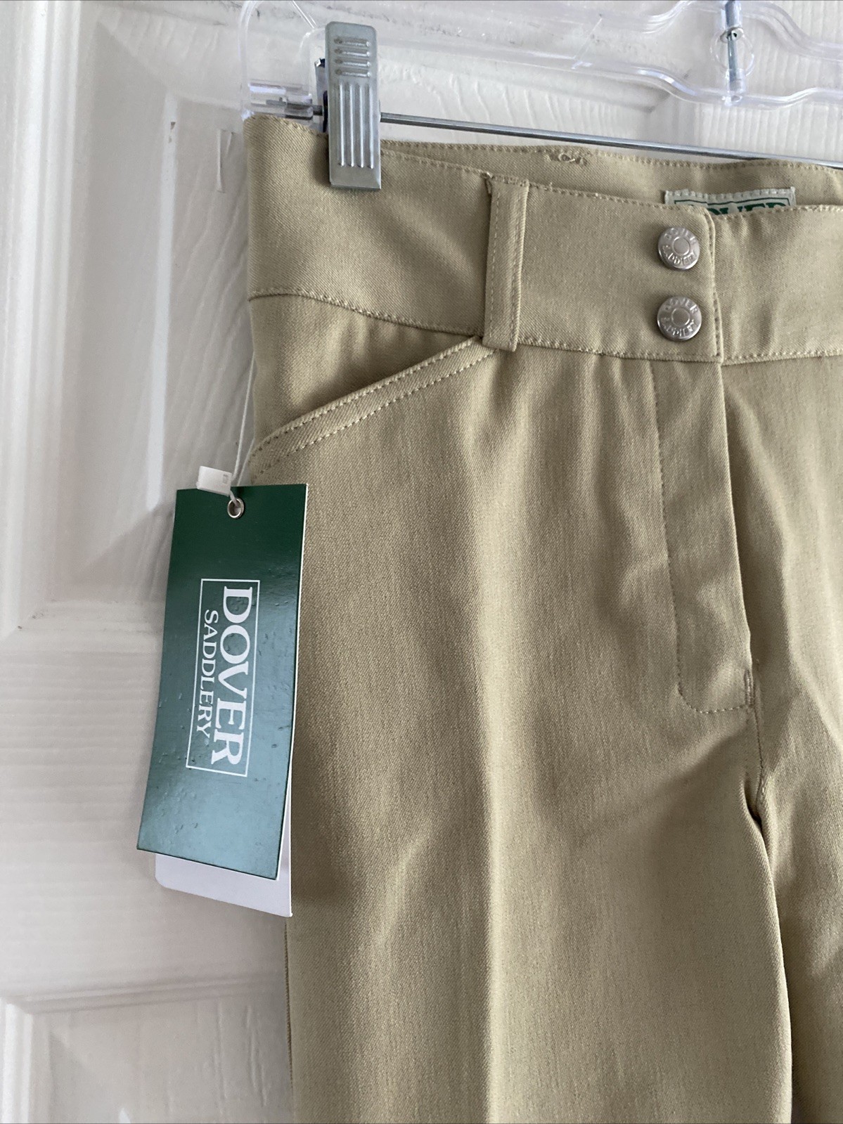 Dover Saddlery Girls 8 Tan DS Girls Wellesley Competition KP Breeches Equestrian