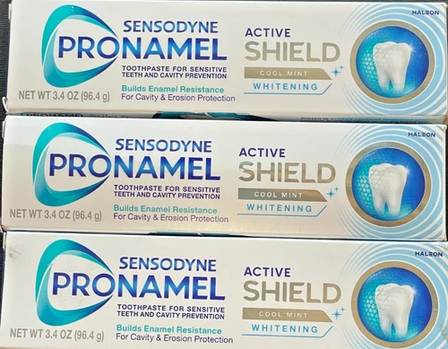 Sensodyne Pronamel Active Shield Sensitive Toothpaste 3.4 oz Cool Mint 3 Pack