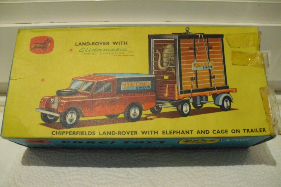 Corgi Toys GS 19 Chipperfields Land Rover with Elephant and Cage on Trailer OVP - Bild 3 von 4