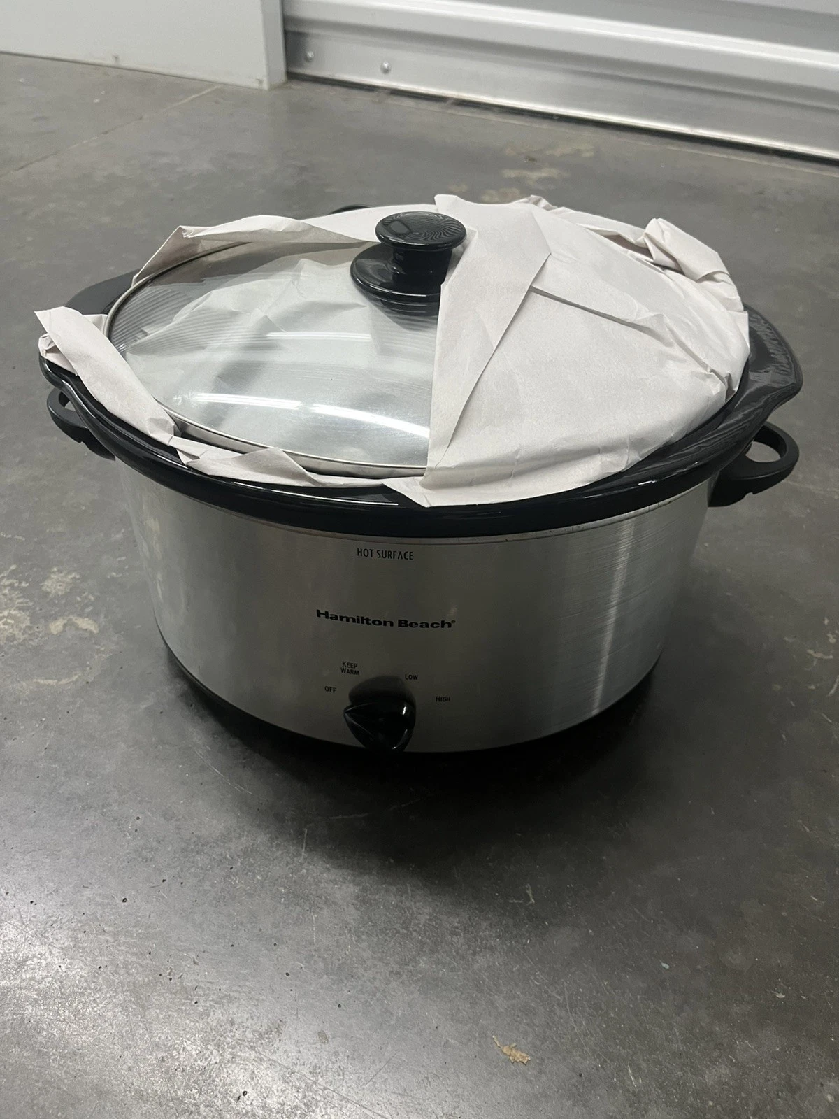 Hamilton Beach Crock-Pot SCR200-B Slow Cooker Stainless Steel Silver/Black