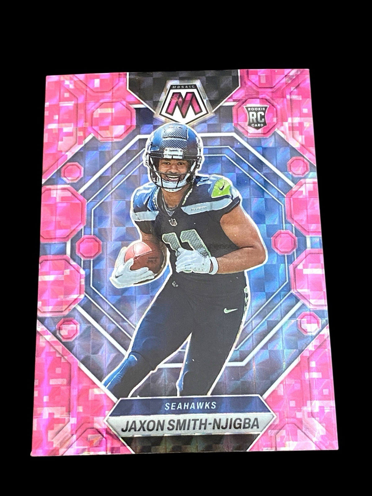 Jaxon Smith-Njigba 2023 Mosaic #331 Camo Pink Mosaic Rookie RC Seahawks