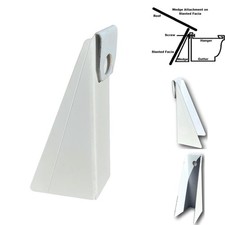 10 Pack Gutter Wedges for 5" K-Style Aluminum Gutters 3/12-5/12 Pitch WHITE