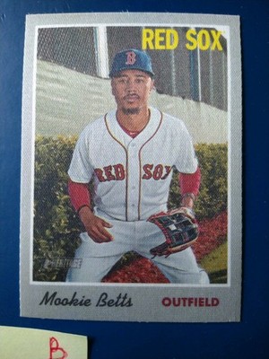 2019 Topps Heritage Cloth Insert Mookie Betts #6 Boston Red Sox