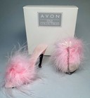 Avon Miniature Pink Fur Mule Shoe & Handbag All Dressed Up Collection Figurines