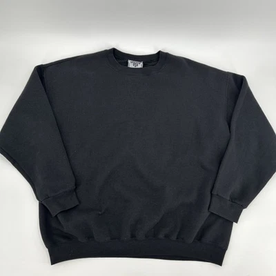 Sudadera Lee de Colección Años 90 Peso Pesado Negra Cuello Redondo Talla XL Hecha en EE. UU. - Imagen 1 de 4
