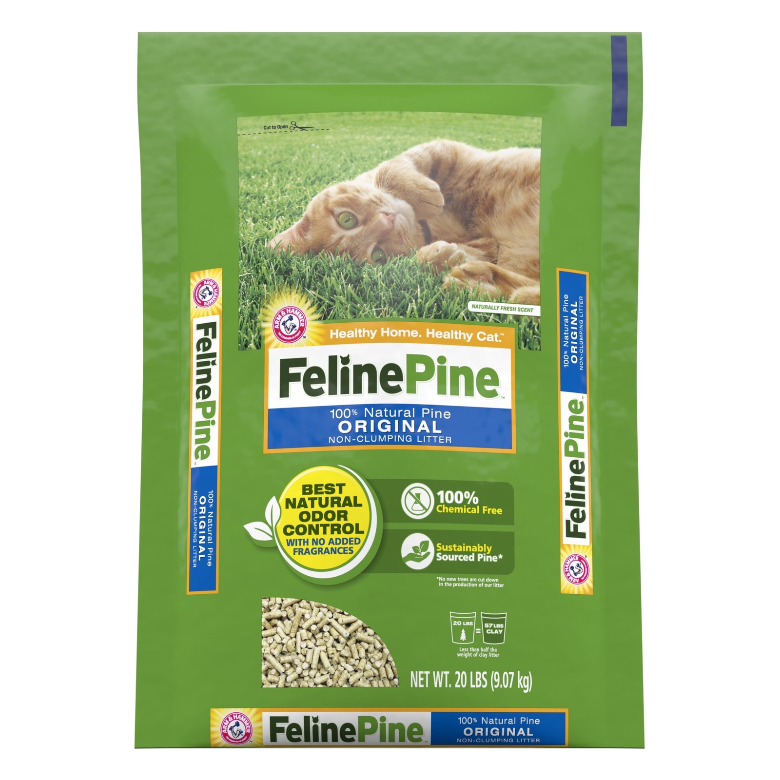 Feline Pine Original 100% Natural Cat Litter, 20 lb