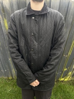 Barbour Heritage Liddesdale Steppjacke mit Cordkragen Waxed Large