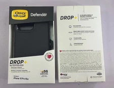 New OtterBox Defender Series Case with Holster Case For iPhone 15 Pro Max--Black