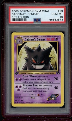Sabrina's Gengar (1st Edition) graded PSA 10 for sale on eBay