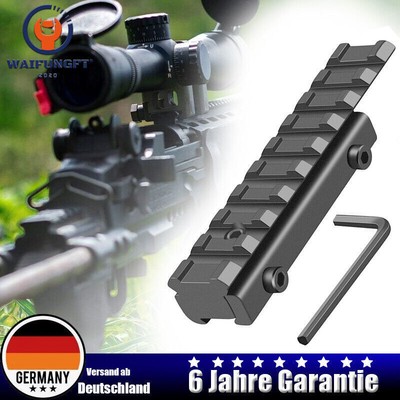 Schwalbenschwanz Adapter Prismenschiene Picatinny Extend Mount 11mm bis 20mm DHL