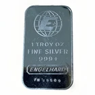 Engelhard 1 Troy oz Silver Bar W Vintage .999 Fine Silver with Serial Number