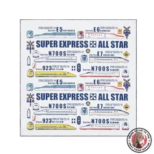 NEW Railway Lunch Cloth Shinkansen & Railway Signs Popondetta