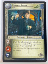 LORD OF THE RINGS TCG TREACHERY & DECEIT RARE CARD 18R107 FREDEGAR BOLGER lp