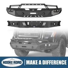 Hooke Road Steel Front Rear Bumper W Winch Plate Light Fit 09-14 Ford F150