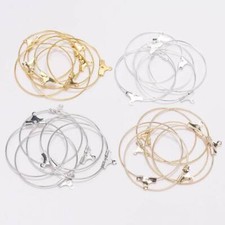 30pcs Metal 25mm~40mm Earwire Circle Loop Hoo...