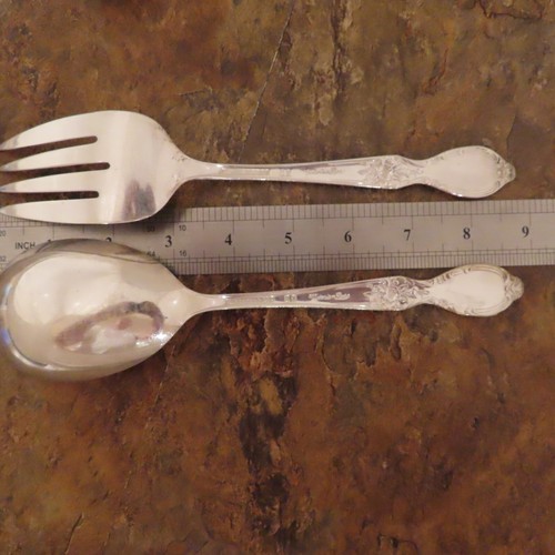 IS Victorian Rose Set 5 Servierteile Wm Rogers Vintage Versilbertes Besteck Lot H - Bild 5 von 6