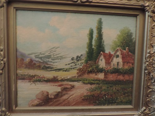 SIGNED THOMAS MANNING MOORE FRAMED OIL PAINTING TITLED THE COVE LOOK - 第 2/3 張圖片