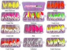 NEW 15 Piece Pompano Goofy Jig Box with Wacky Jigs Pick Color (1/4oz up to 1oz)