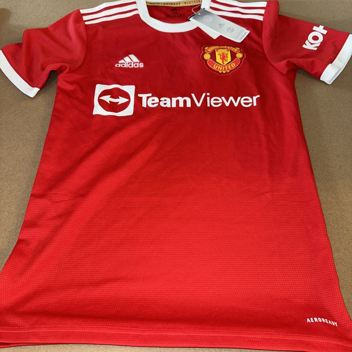 Adidas 2021/22 Manchester United Authentic Home Jersey Red Mens