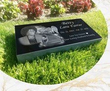 16" 8" 3" inch Large Pet Headstone  Diamond Engraved on the Grave Marker Granite