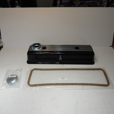 New Alloy Valve Cover Triumph TR3 TR3A TR3B TR4 TR4A Smooth Black With Vent