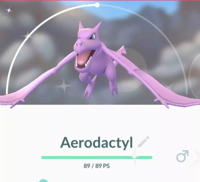 SHINY ✨ AERODACTYL W/SATCHEL!!! ✨ - PKMN GO!!! - NON REGISTERED