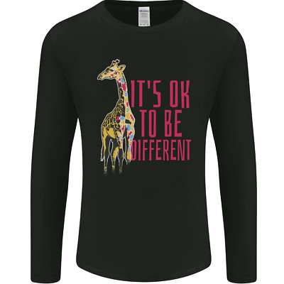 Giraffe Autism Its Okay To Be Different Herren Langarm Maglietta
