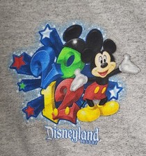 NWT 2012 Disneyland Resort Graphic Mickey And Friends Zip Up Sweater Size 2XL