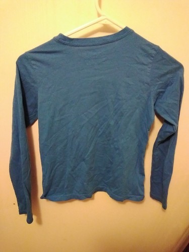childrens place girls size 10-12 Long Sleeve Blue Shirt princess - Picture 3 of 3