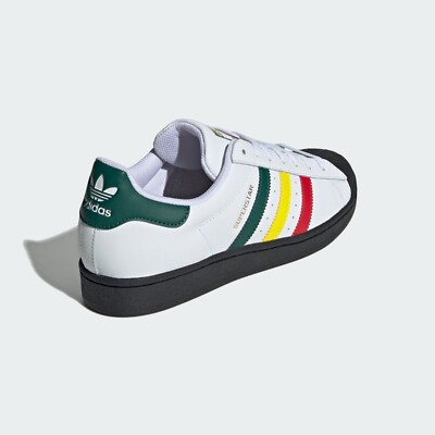 Size 8.5 - adidas Superstar Rasta - White for sale online | eBay