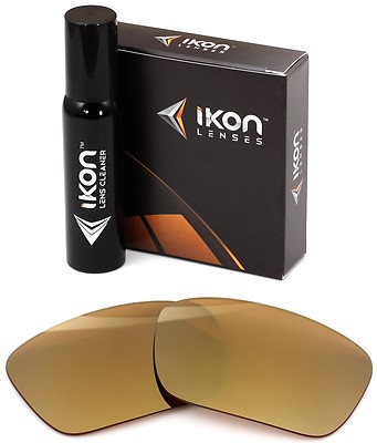 Polarized IKON Iridium Replacement Lenses For Oakley Fuel Cell 24K Gold
