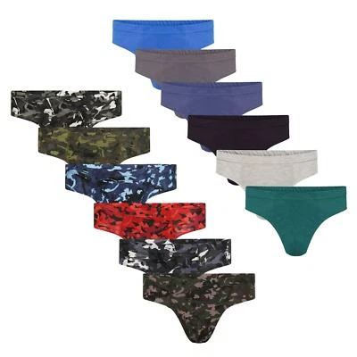 6 Pk Boys Kids Plain /Camouflage Briefs Underpants 100% Cotton Underwear 5-14