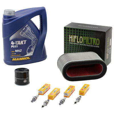Öl 4L Set für Honda ST 1300 SC51 2002-17 Wartung Luftfilter Ölfilter Zündkerzen