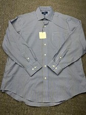 Buttoned Down Classic Fit Long Sleeve Shirt 17 35 Blue Check