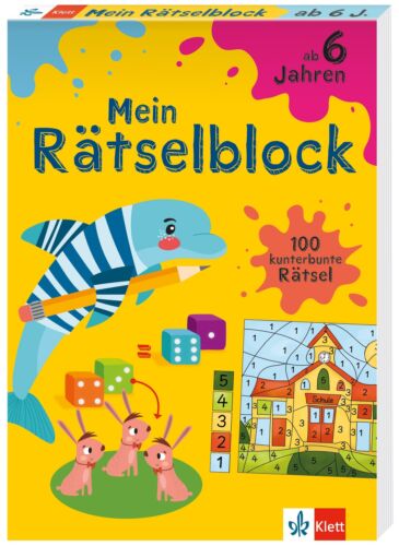 Klett Mein Rätselblock ab 6 Jahren: Kunterbunter Rätselspaß mit 100  (Paperback) - Picture 1 of 1
