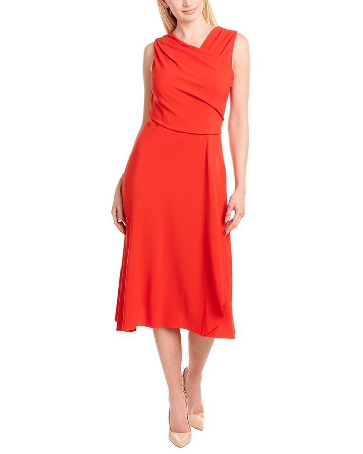 navy blue dress for baby girl Anne Klein Womens Plus Crepe Fit & Flare Cocktail Dress Purple 24W main image 1