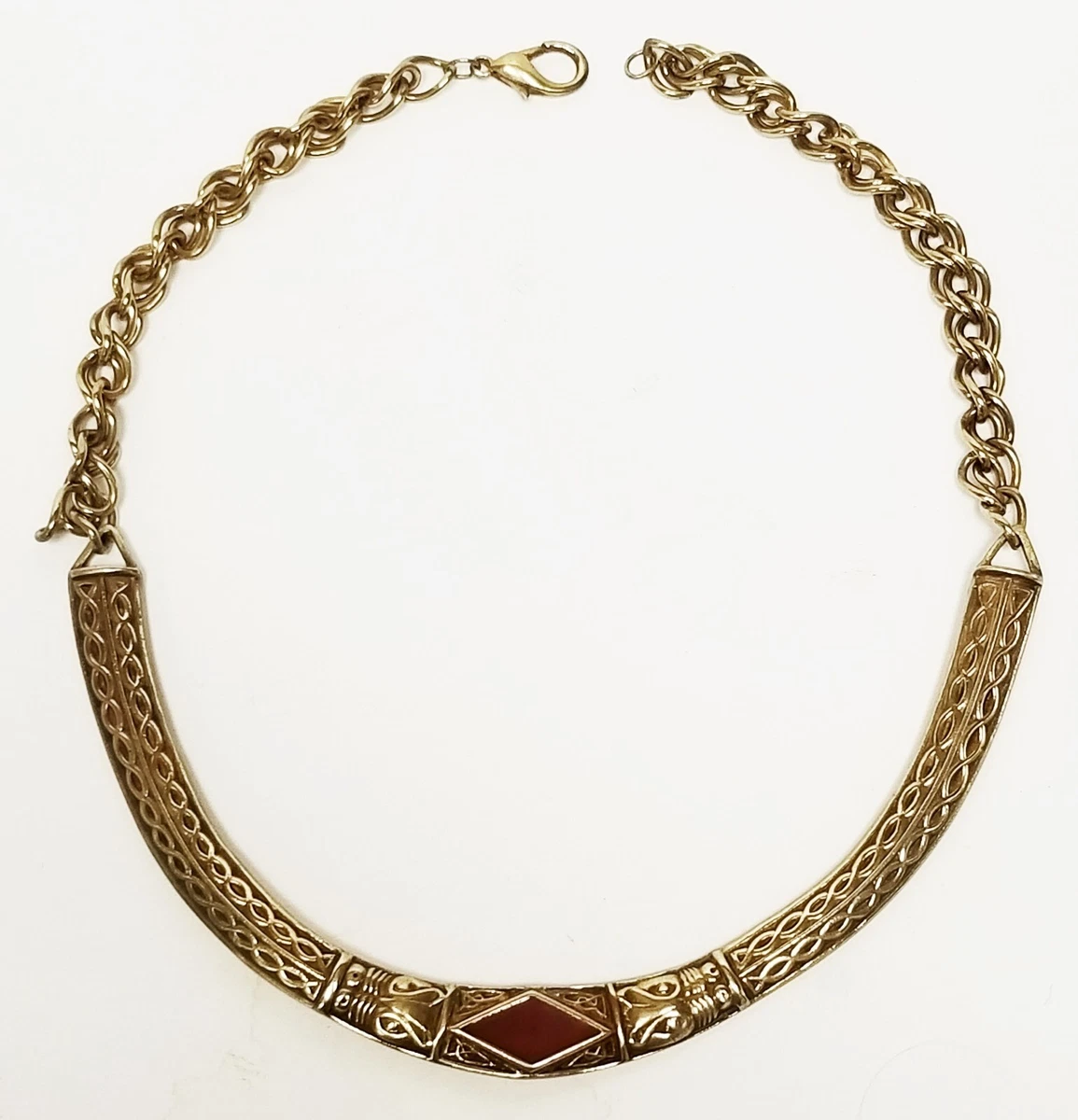 Vintage Metropolitan Museum of Art MMA Necklace Etruscan Enamel Torque Necklace