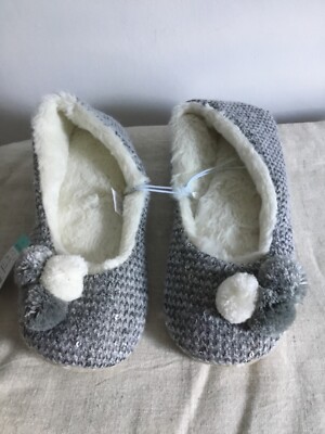 Matalan Metallic Grey Sequin Knitted Bobble Size UK New With  Tags UK