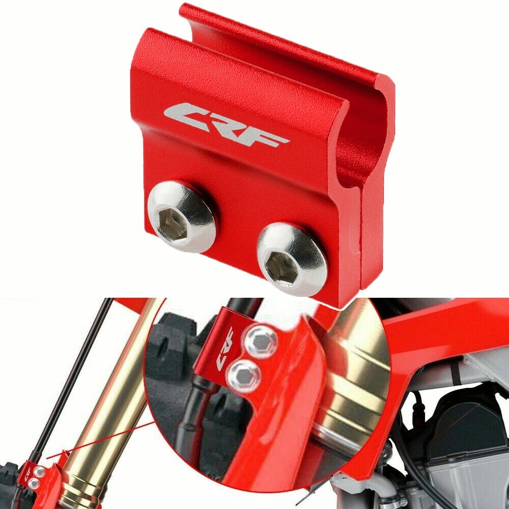 Front Brake Line Hose Fork Clamp Holder For HONDA CRF125R CRF150R CRF