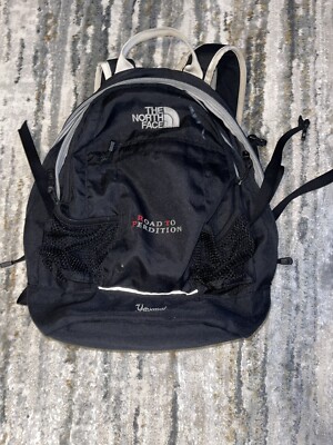 ebay north face women's pandora backpack The North Face Recon Backpack Black Pockets Hiking Travel Logo Clips School  Book