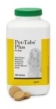 180 Count Pet Tabs Plus Chewable Dog Vitamins with Liver Flavor for Health