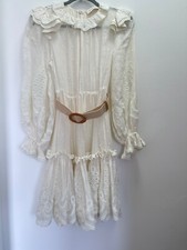 100% Auth ZIMMERMANN Lovestruck Rope Frilled polka-dot Dress SIZE 0/UK8 £RRP1700