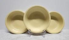 Vintage Set 3 Homer Laughlin China Fiestaware Fiesta Soup/Cereal Bowl 6" Yellow