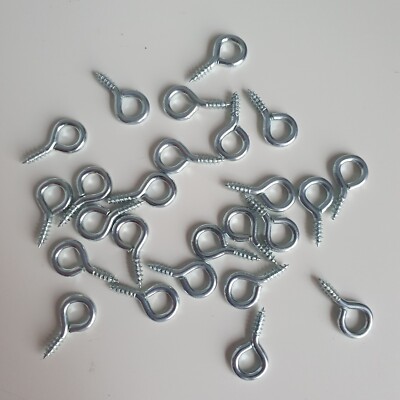 25er Pack Rankenösen zum Einschrauben Gartenkletterer Ösenhaken BZP Stahl 20 mm
