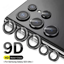 For Samsung Galaxy S23 Ultra S23+5G Metal Ring Glass Camera Lens Protector Cover